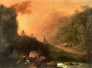 Franciszek Ksawery Lampi Romantic scenery oil painting